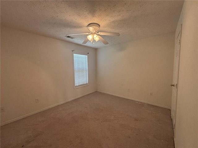 2840 Alcovy River Vw, Dacula, GA 30019 - empty room featuring a ceiling fan, a textured ceiling, baseboards, and light carpet
