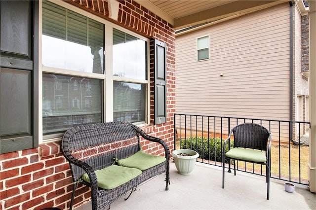 view of patio featuring a porch