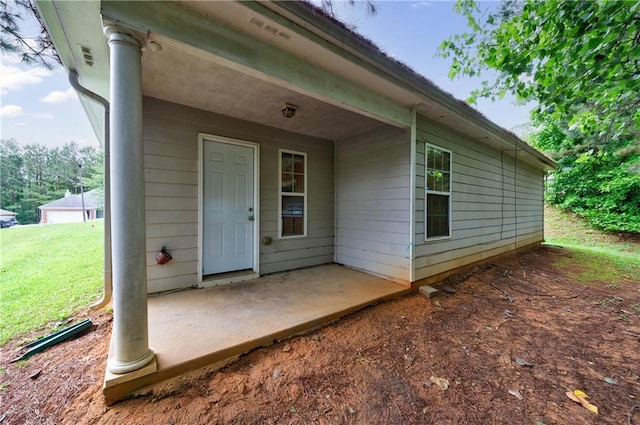 10247 Deep Creek Pl, Union City, GA 30291 - doorway to property with a patio and a yard