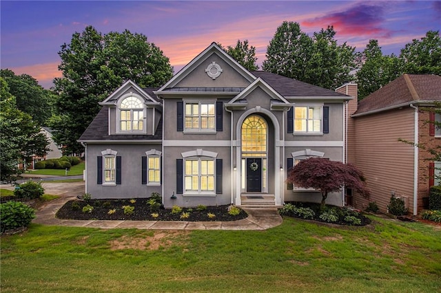 200 Ridge Bluff Ln, Suwanee, GA 30024 - view of front of house featuring stucco siding and a front yard