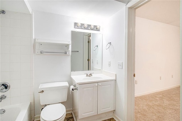 200 Ridge Bluff Ln, Suwanee, GA 30024 - full bath featuring toilet, vanity, and shower / tub combination