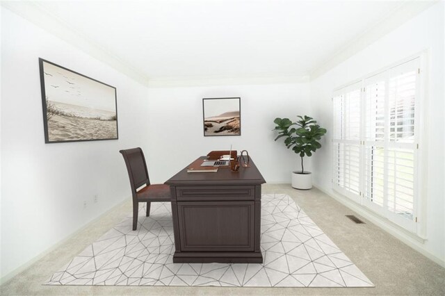 200 Ridge Bluff Ln, Suwanee, GA 30024 - office space with light carpet and crown molding