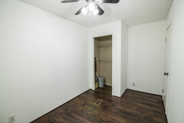 1530 Unity Church Cir, Maysville, GA 30558 - unfurnished bedroom with dark wood finished floors and a ceiling fan