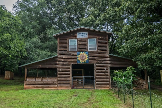 1530 Unity Church Cir, Maysville, GA 30558 - chalet / cabin with an outdoor structure and a front yard