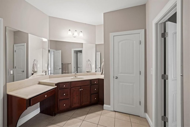1323 Frey Lake Ct, Kennesaw, GA 30144 - full bath with tile patterned floors, vanity, and baseboards
