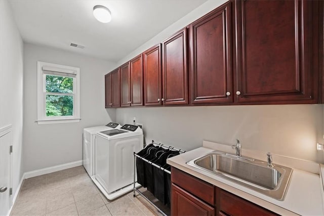 1323 Frey Lake Ct, Kennesaw, GA 30144 - washroom featuring cabinet space, independent washer and dryer, baseboards, and light tile patterned floors