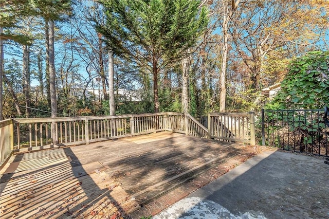 view of wooden terrace