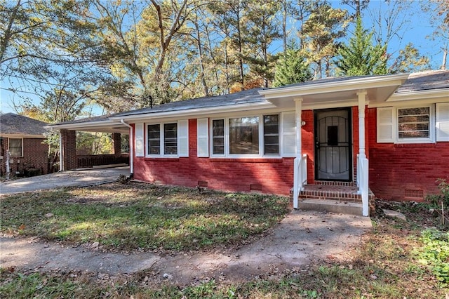 view of ranch-style house