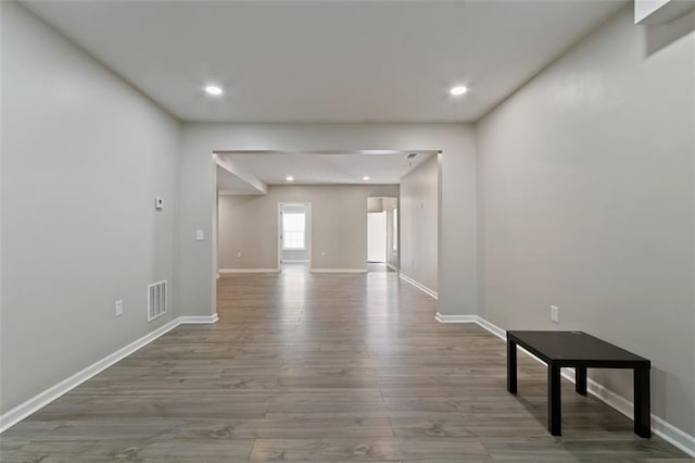 829 Castlebottom Dr, Lawrenceville, GA 30045 - spare room featuring baseboards, wood finished floors, and recessed lighting