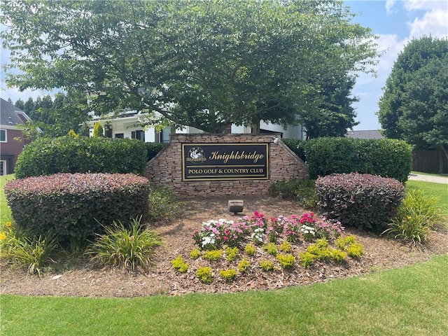 view of community sign