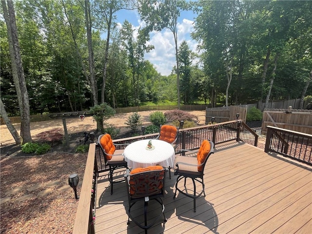 view of wooden deck