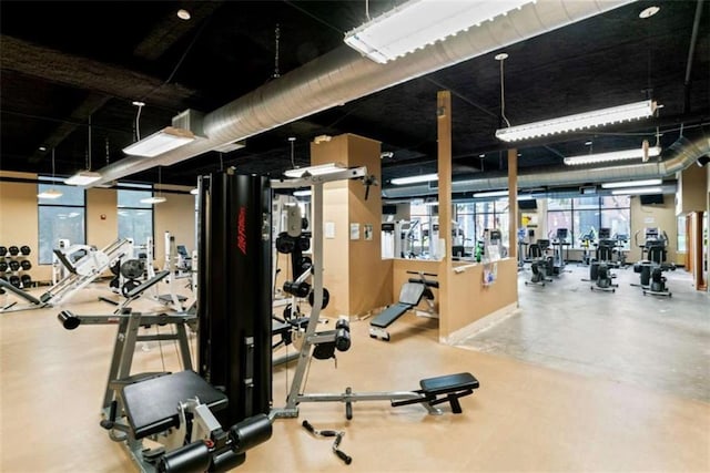 view of exercise room