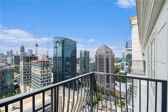 balcony with a city view