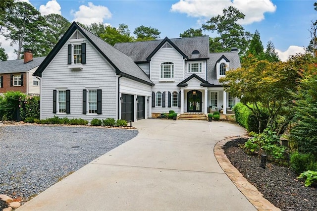 view of front facade with a garage