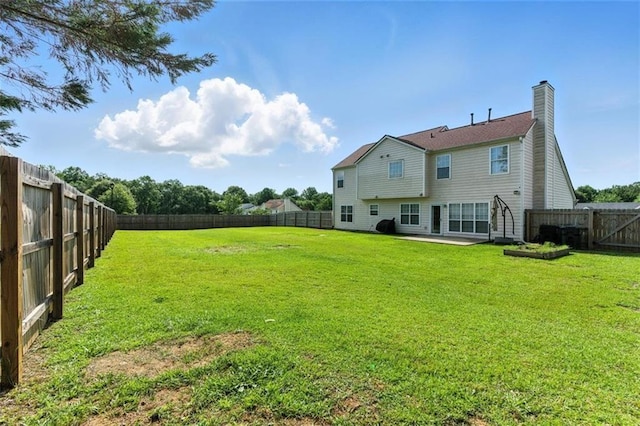 150 Crestworth Xing, Powder Springs, GA 30127 - fenced backyard featuring a patio