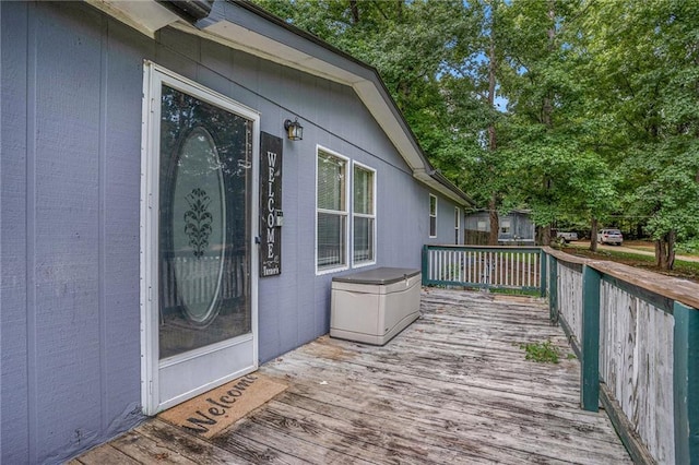 view of wooden deck