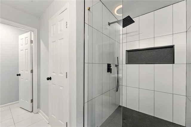 163 Oakcliff Ct, South Fulton, GA 30331 - full bath featuring walk in shower, baseboards, and tile patterned floors