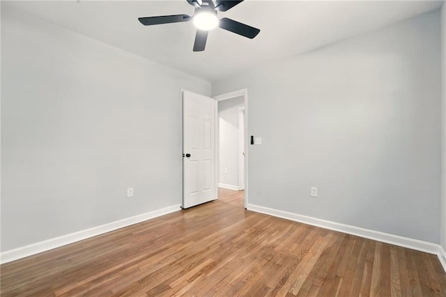 163 Oakcliff Ct, South Fulton, GA 30331 - empty room featuring baseboards, light wood-type flooring, and a ceiling fan