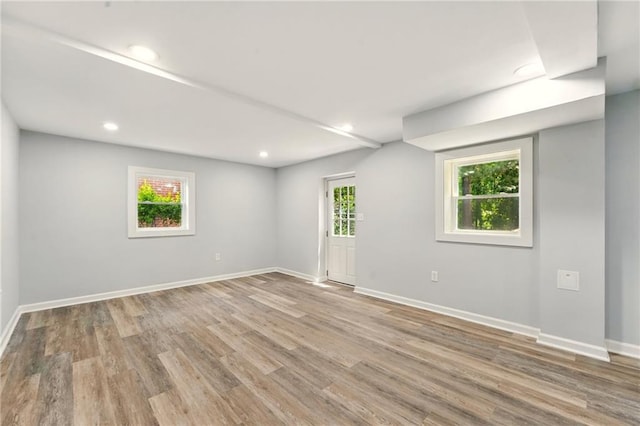 163 Oakcliff Ct, South Fulton, GA 30331 - spare room featuring healthy amount of natural light, baseboards, wood finished floors, and recessed lighting
