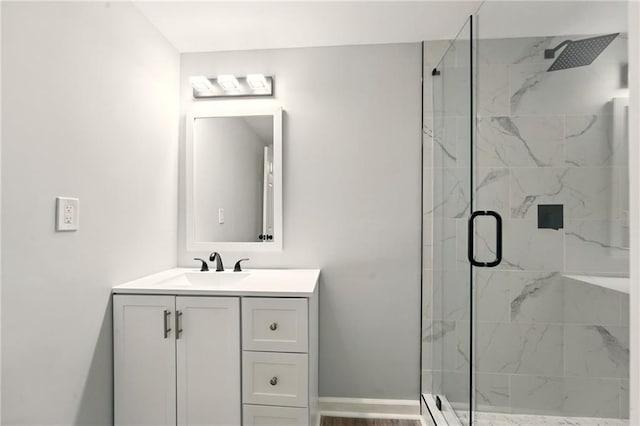 163 Oakcliff Ct, South Fulton, GA 30331 - full bathroom featuring a marble finish shower and vanity