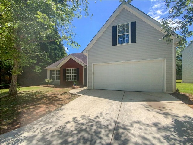 front facade featuring a garage