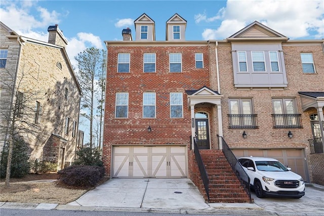 view of property with a garage