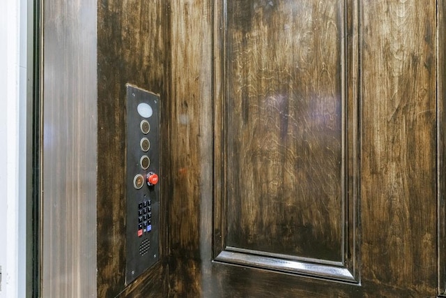 interior details featuring elevator