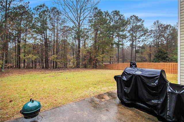 view of yard with a patio area