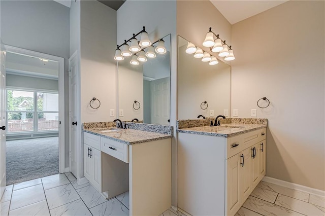 bathroom with vanity