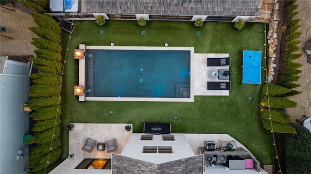 7165 Cordery Rd, Cumming, GA 30040 - drone / aerial view of a pool area