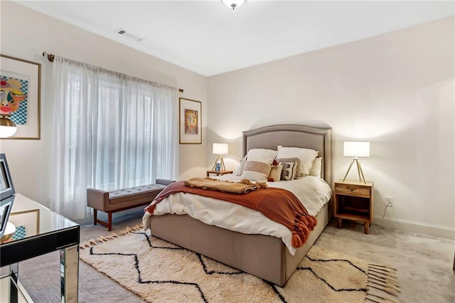 view of carpeted bedroom