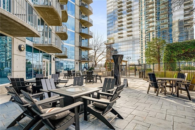 view of patio / terrace with fence