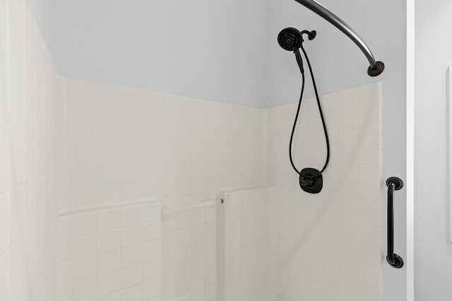 details with tiled shower