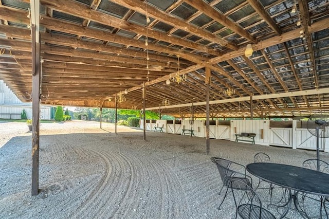 view of horse barn