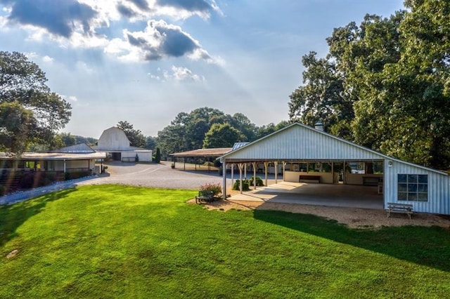 exterior space with a lawn