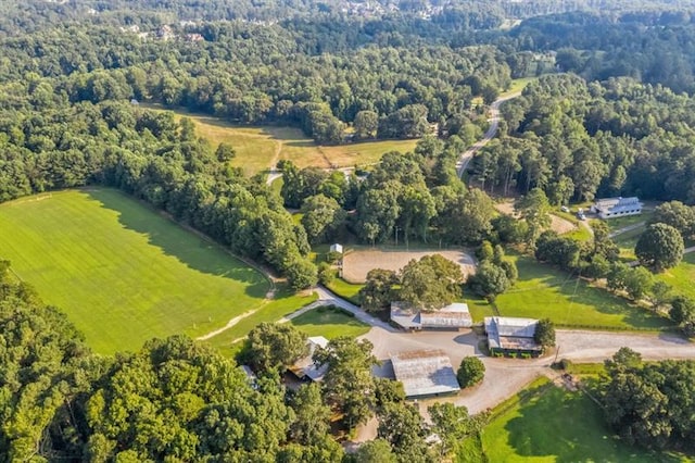 drone / aerial view featuring a rural view