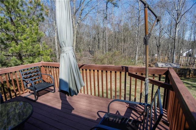 view of wooden terrace