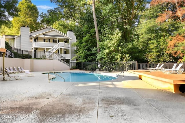 view of pool with a patio