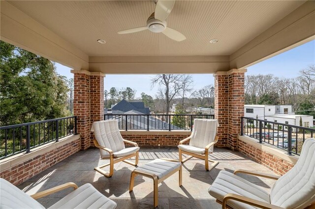4835 Merlendale Ct, Atlanta, GA 30327 - balcony with a ceiling fan