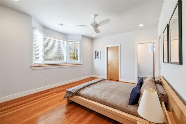 4835 Merlendale Ct, Atlanta, GA 30327 - bedroom with baseboards, visible vents, recessed lighting, and light wood-style floors