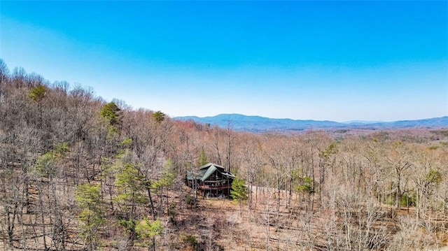 view of mountain feature featuring a view of trees