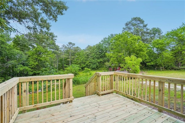 view of wooden deck