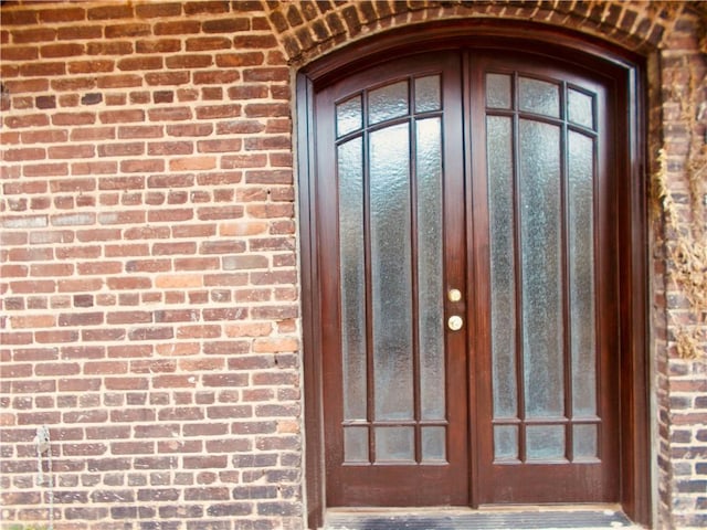 entrance to property with french doors