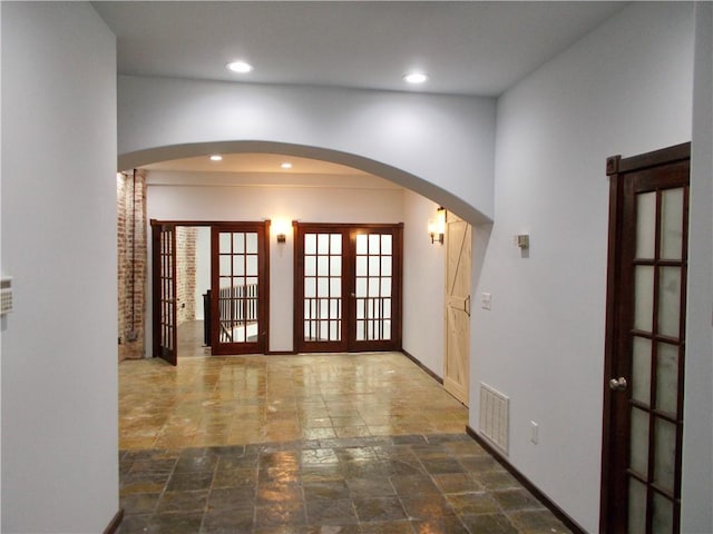 interior space with french doors