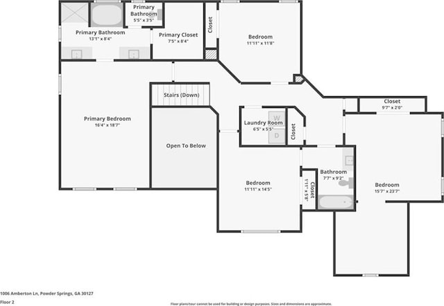1006 Amberton Ln, Powder Springs, GA 30127 - home floor plan