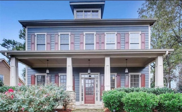 view of front of house featuring covered porch