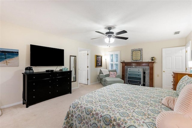324 Kibbee Rd, Mcdonough, GA 30252 - bedroom with carpet, baseboards, and a ceiling fan