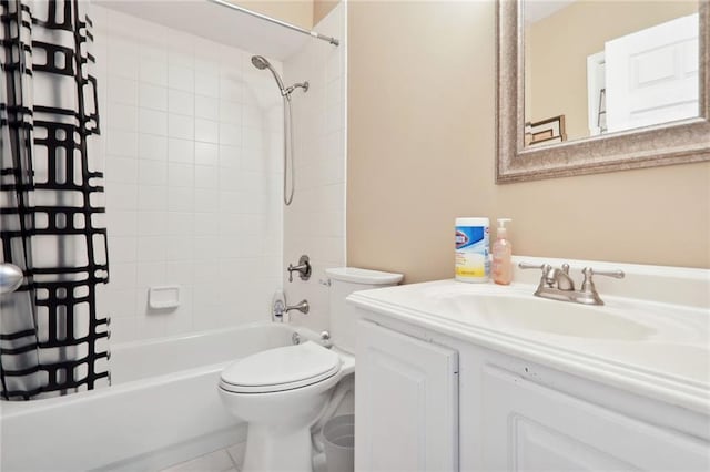 97 Griffin St NW, Atlanta, GA 30314 - full bath with vanity, shower / bathtub combination with curtain, and tile patterned floors