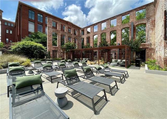 view of patio featuring an outdoor living space