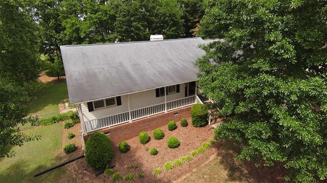 view of front of home featuring covered porch